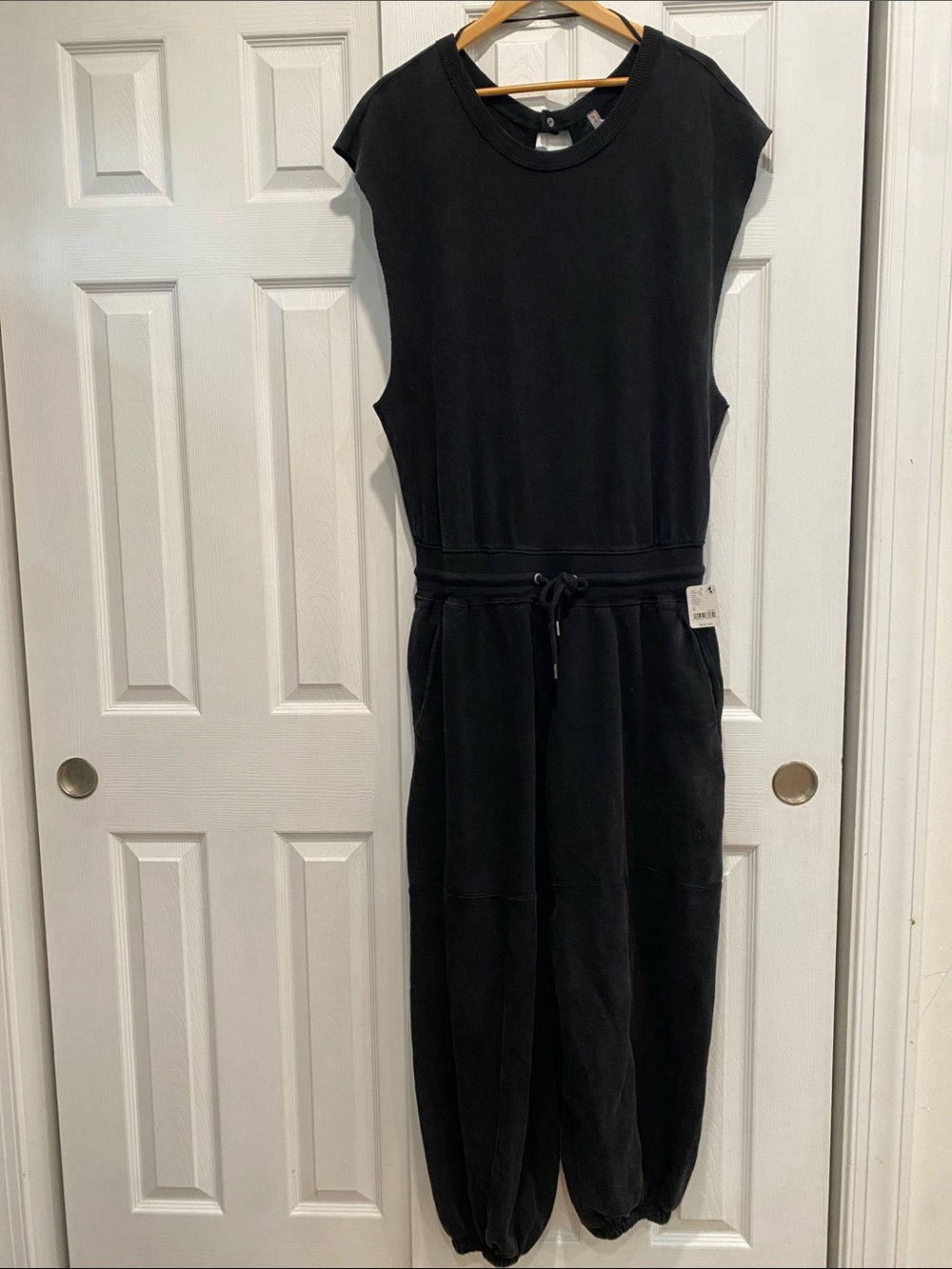 Free People Black Sleeveless Jumpsuit